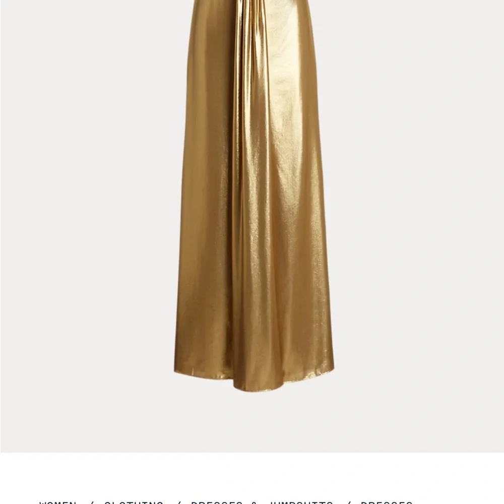 Ralph Lauren Metallic Gold Evening Gown - Picture 6 of 8